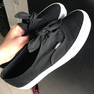 Black and white vans